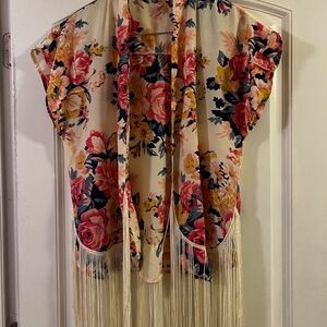 Floral Silk Coverup